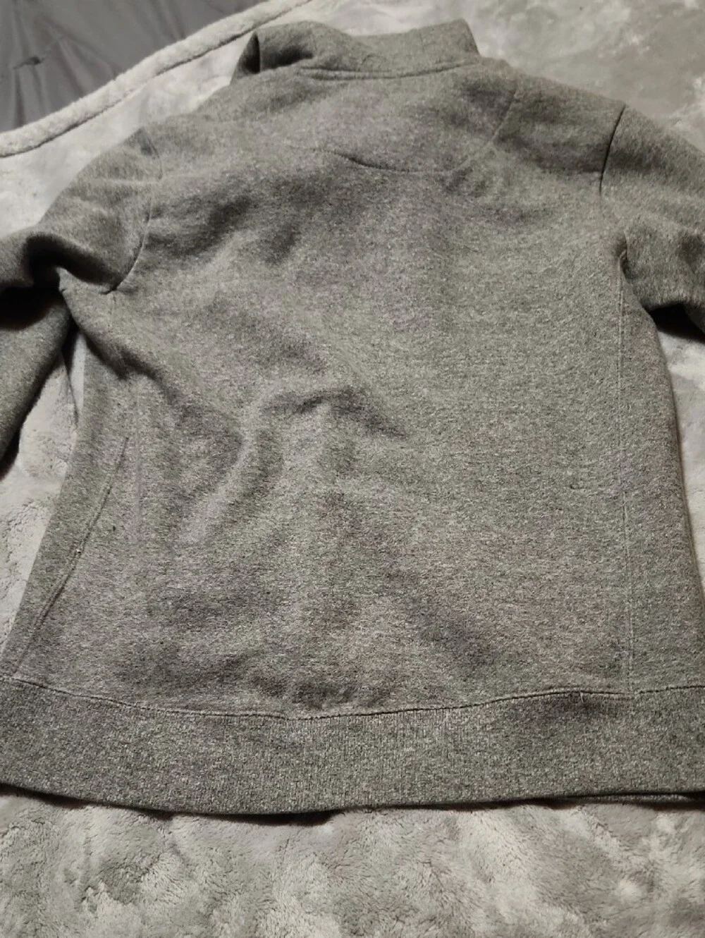Nike Gray Pullover Hoodie with Blue, Red & Yellow Swoosh